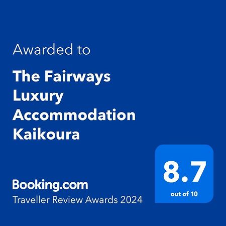 The Fairways Accommodation Kaikoura Exterior photo Booking.com Award 2014